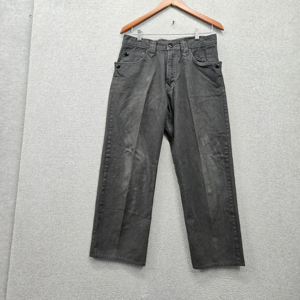 Levi's Men Jeans 30X32 Black Denim Cargo Ranchy Loose Straight Baggy Y2K Skater
